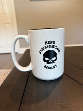Harley-Davidson White and Black Skull Mug from Reno HD
